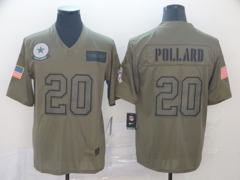 Men's Dallas Cowboys Tony Pollard #20 Brown Jersey